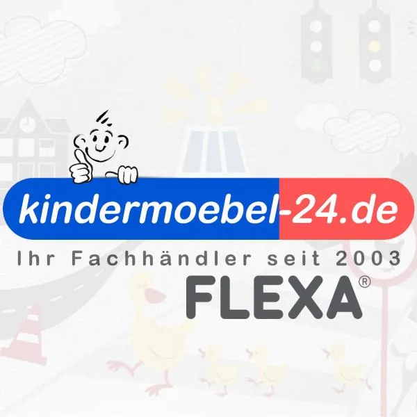 Flexa Classic Schreibtisch in natur/deckend weiß